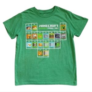 Boys green Minecraft short sleeve graphic t shirt size medium